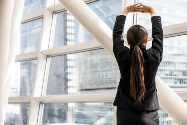 ストレッチしている様子