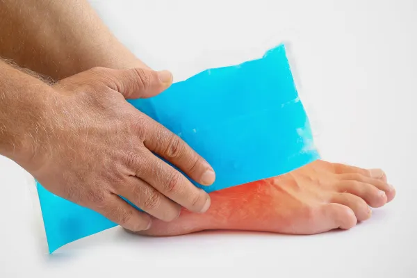 アイシングしている様子